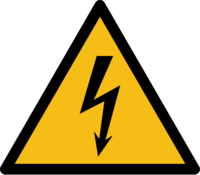 Warnzeichen W012: Warnung vor elektrischer Spannung