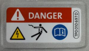 warning sticker high voltage